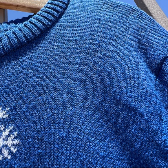 ⬇️NEW YORK LAUNDRY NWT Holiday Classic Men’s Sweater Size M Color Blue Olaf - Picture 5 of 9